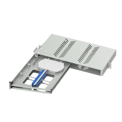 24 puertos LC UPC Panel de parches de fibra óptica de tipo oscilante para el marco de distribución subóptico