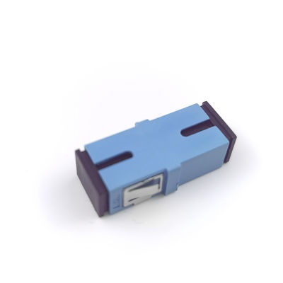 1 puerto PBT material sin orejas y a prueba de polvo Simplex acoplador SC adaptador de fibra óptica con UPC