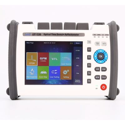 3 Equipo de prueba de fibra de tiempo OTDR LOT5100 MINI para manija de cable de fibra óptica FTTH
