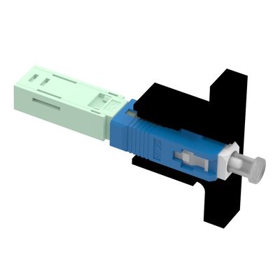 Simplex SC Conector rápido de fibra óptica UPC pulido para el ensamblaje de campo FTTH de cable de caída