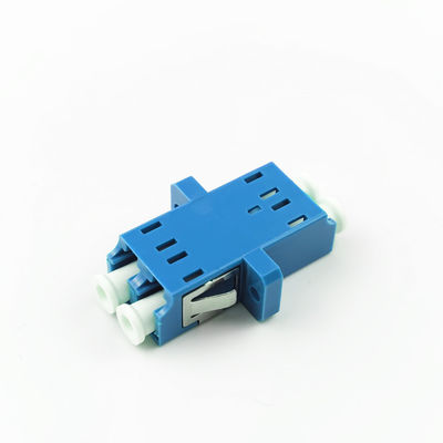 2 puertos PBT LC UPC Adaptador de fibra óptica acoplador dúplex con oreja para acoplador de fibra óptica