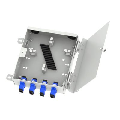 FTTX Red ODN Metal Mini Fibra Óptica FTTH Terminal Box 8 Distribución del núcleo con conectores LC y SC