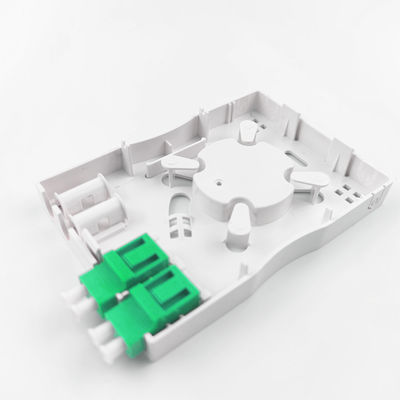 Grisa LC APC Fibra óptica de plástico panel de conexión para redes interiores 2 núcleos