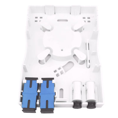 2 núcleos UPC de plástico de fibra óptica panel de toma de la placa de la cara para la instalación en la pared