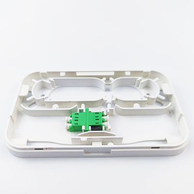 1 Panel de conexión de la placa de fachada de fibra óptica de plástico APC de color gris de puerto para interiores en redes FTTH