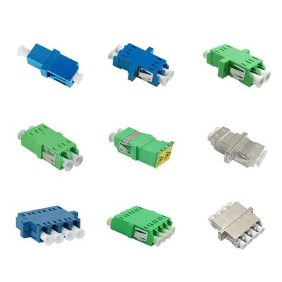 1 puerto / 2 puertos / 4 puertos LC APC UPC PC Adaptador de fibra óptica para una conexión fluida