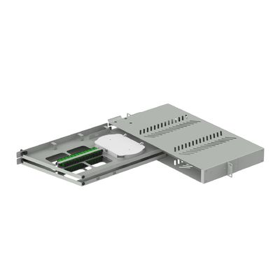 FTTX 24 puertos Sub ODF tipo swing SC APC Panel de parches de fibra óptica para equipos ópticos