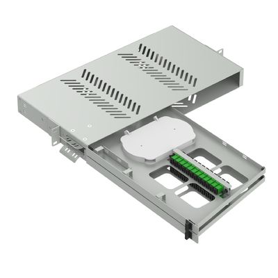 FTTX 24 puertos Sub ODF tipo swing SC APC Panel de parches de fibra óptica para equipos ópticos