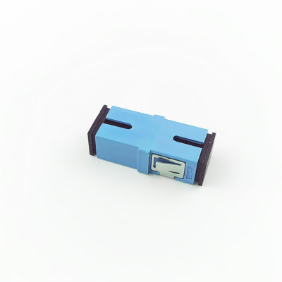 1 puerto PBT material sin orejas y a prueba de polvo Simplex acoplador SC adaptador de fibra óptica con UPC