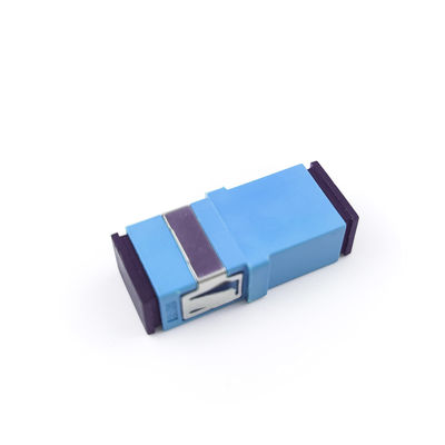 1 puerto PBT material sin orejas y a prueba de polvo Simplex acoplador SC adaptador de fibra óptica con UPC
