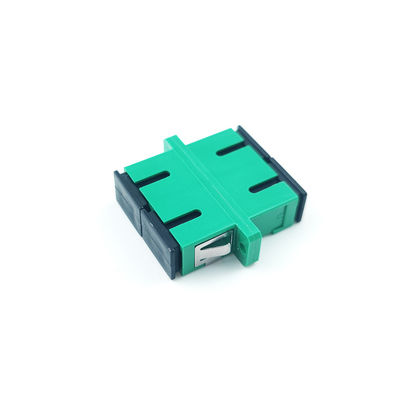 Conector duplex a prueba de polvo SC APC con conexión activa de fibra óptica verde de 2 puertos