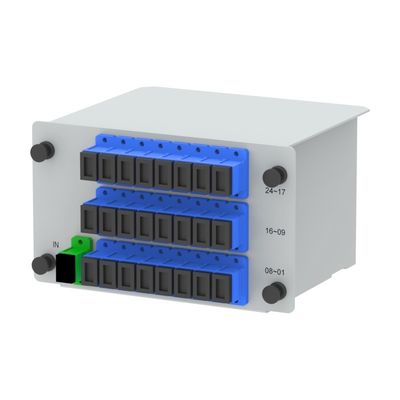 FTTX Fibra óptica PLC Tipo de inserción de divisores 1x2 1x4 1x8 1x16 1x32 1x64 con SC/UPC 5
