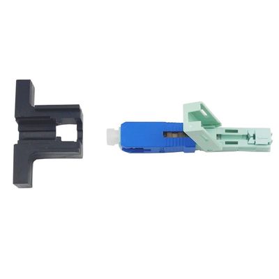 Simplex SC Conector rápido de fibra óptica UPC pulido para el ensamblaje de campo FTTH de cable de caída