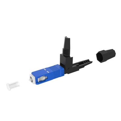 Simplex SC Conector rápido de fibra óptica UPC pulido para el montaje de campo FTTH en red