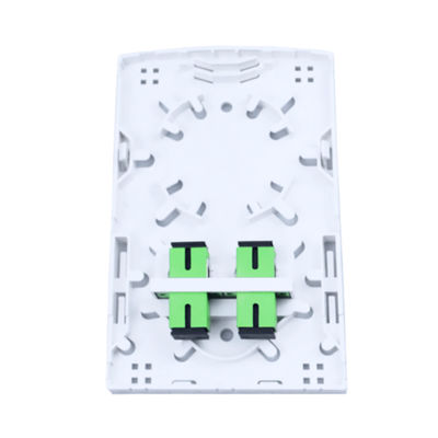 Panel de conexión de la placa frontal de fibra óptica de plástico para FTTH e instalación en núcleos blancos 2