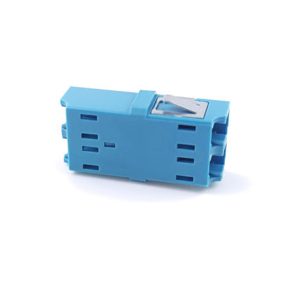 FTTH Duplex LC UPC Adaptador de fibra óptica 2 puertos acoplador PBT Diseño sin orejas para redes