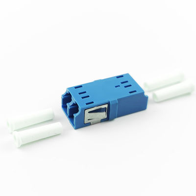 FTTH Duplex LC UPC Adaptador de fibra óptica 2 puertos acoplador PBT Diseño sin orejas para redes