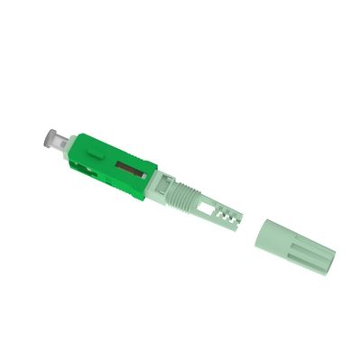 SC APC Conector rápido de fibra óptica para ensamblaje de campo de red pérdida de retorno APC≥55dB