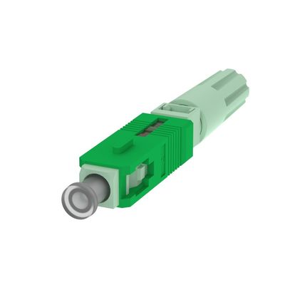 SC APC Conector rápido de fibra óptica para ensamblaje de campo de red pérdida de retorno APC≥55dB