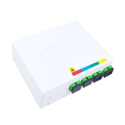 4 núcleos de plástico de fibra óptica de la placa frontal del panel de toma de corriente conector SC para FTTX de interior 5