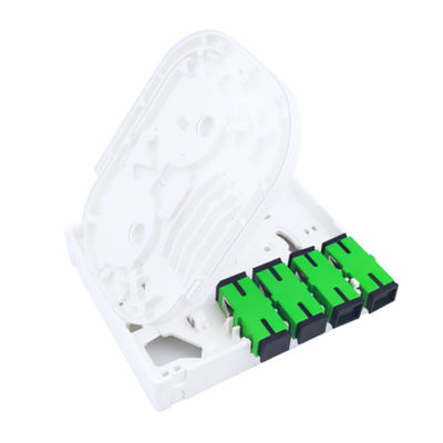 4 núcleos de plástico de fibra óptica de la placa frontal del panel de toma de corriente conector SC para FTTX de interior 5