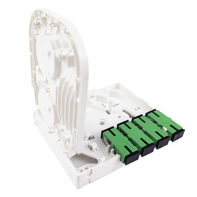 4 núcleos de plástico de fibra óptica de la placa frontal del panel de toma de corriente conector SC para FTTX de interior 5