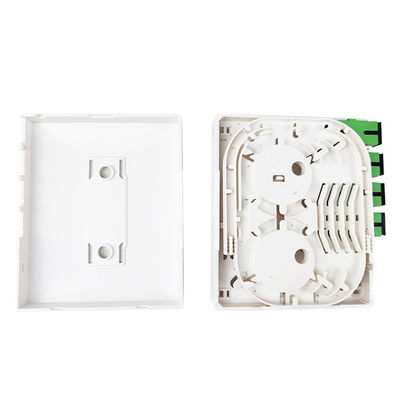 4 núcleos de plástico de fibra óptica de la placa frontal del panel de toma de corriente conector SC para FTTX de interior 5