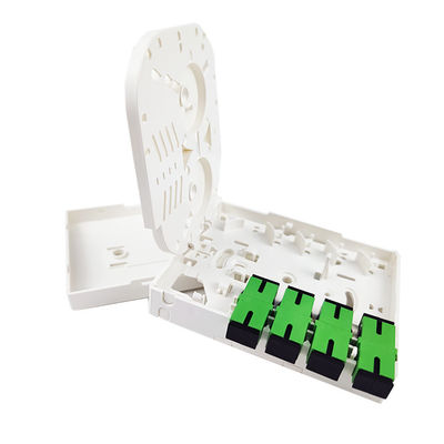 4 núcleos de plástico de fibra óptica de la placa frontal del panel de toma de corriente conector SC para FTTX de interior 5