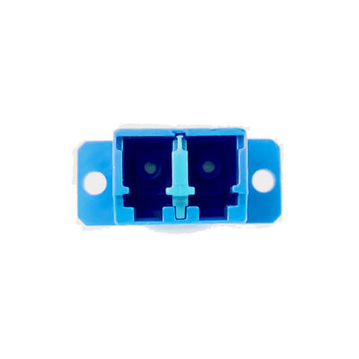 2 puertos PBT LC UPC Adaptador de fibra óptica acoplador dúplex con oreja para acoplador de fibra óptica
