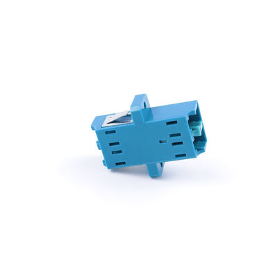 2 puertos PBT LC UPC Adaptador de fibra óptica acoplador dúplex con oreja para acoplador de fibra óptica