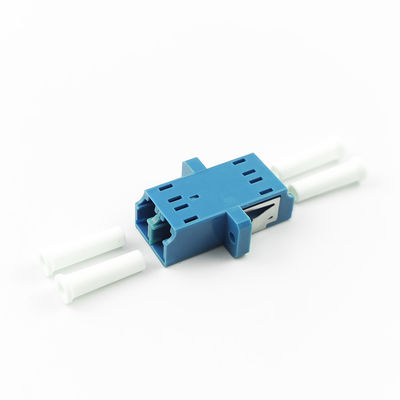2 puertos PBT LC UPC Adaptador de fibra óptica acoplador dúplex con oreja para acoplador de fibra óptica