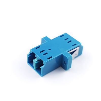 2 puertos PBT LC UPC Adaptador de fibra óptica acoplador dúplex con oreja para acoplador de fibra óptica