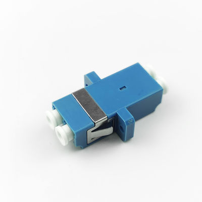 2 puertos PBT LC UPC Adaptador de fibra óptica acoplador dúplex con oreja para acoplador de fibra óptica