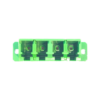 Adaptador de fibra óptica LC/APC Transformación cuadrada de orejas en color verde