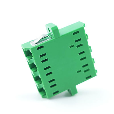 Adaptador de fibra óptica LC/APC Transformación cuadrada de orejas en color verde
