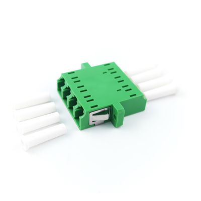 Adaptador de fibra óptica LC/APC Transformación cuadrada de orejas en color verde