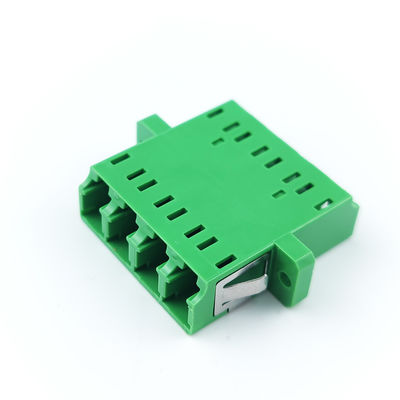 Adaptador de fibra óptica LC/APC Transformación cuadrada de orejas en color verde