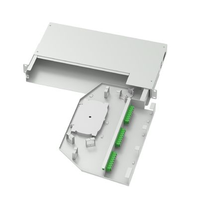 24 núcleos LC APC Tipo 19 pulgadas panel de parche oscilante y marco de distribución subóptico mejor gris