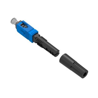 Conector rápido de fibra óptica para una instalación de red fácil