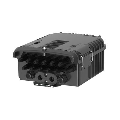 Caja de separación de fibra óptica FTTH exterior para 48 capacidades de empalme y 3 puertos principales de cable
