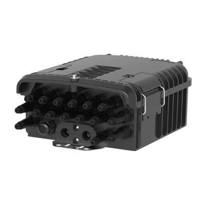 Caja de separación de fibra óptica FTTH exterior para 48 capacidades de empalme y 3 puertos principales de cable