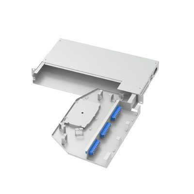 Equipo de fibra óptica de 24 núcleos 19 pulgadas panel de parche de balanceo LC tipo UPC para FTTX ODN