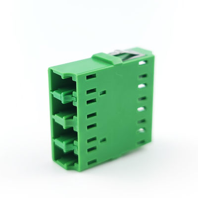 4 puertos verde LC APC adaptador de fibra óptica acoplador cuadrado sin orejas para el rendimiento FTTH