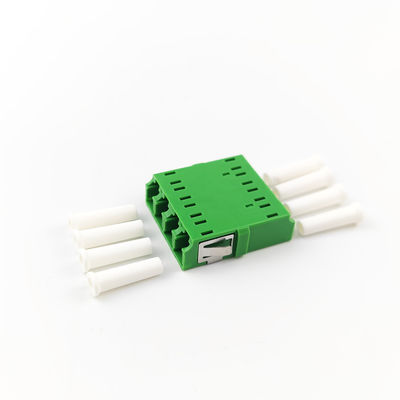 4 puertos verde LC APC adaptador de fibra óptica acoplador cuadrado sin orejas para el rendimiento FTTH