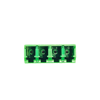 4 puertos verde LC APC adaptador de fibra óptica acoplador cuadrado sin orejas para el rendimiento FTTH