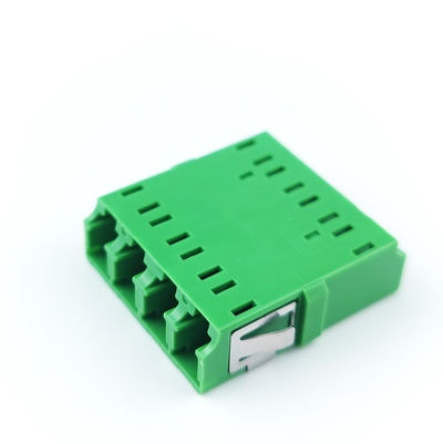 4 puertos verde LC APC adaptador de fibra óptica acoplador cuadrado sin orejas para el rendimiento FTTH