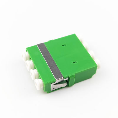 4 puertos verde LC APC adaptador de fibra óptica acoplador cuadrado sin orejas para el rendimiento FTTH