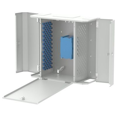 Conectores SC FC LC 96 puertos Caja de distribución de fibra óptica FTTH para terminación de metal FTTX