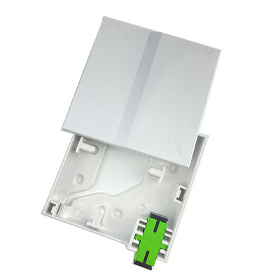 1 núcleo de plástico de fibra óptica de la placa frontal panel de toma de corriente blanco esencial para la conexión FTTH