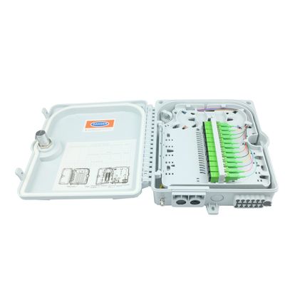 Acceso a la caja de distribución de fibra óptica FTTH al aire libre 12 núcleos Terminación IP68 Energía de telecomunicaciones
